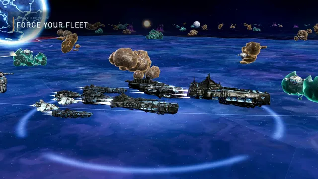 Ships depart their station to begin a fleet operation.
