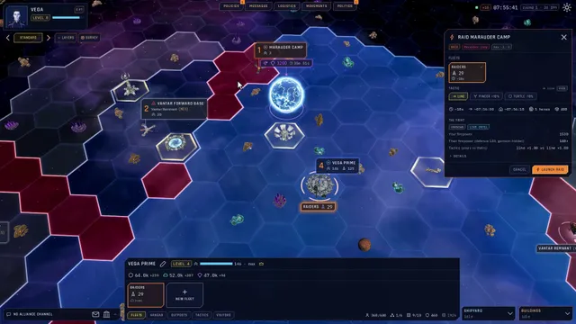 Operation orders for committing ships to a raid.